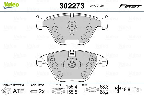 34118847063VL2 302273 Brake Pad Set, disc brake