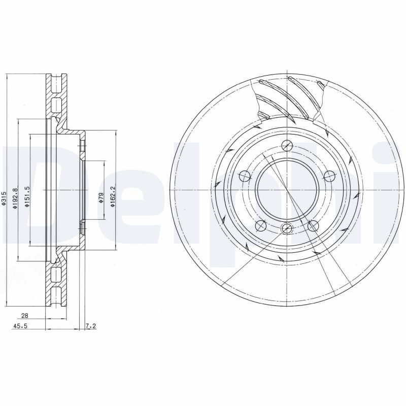 34112227738DE BG3215 Brake Disc