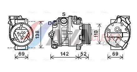 64529185142AQ BWAK442 Compressor, air conditioning