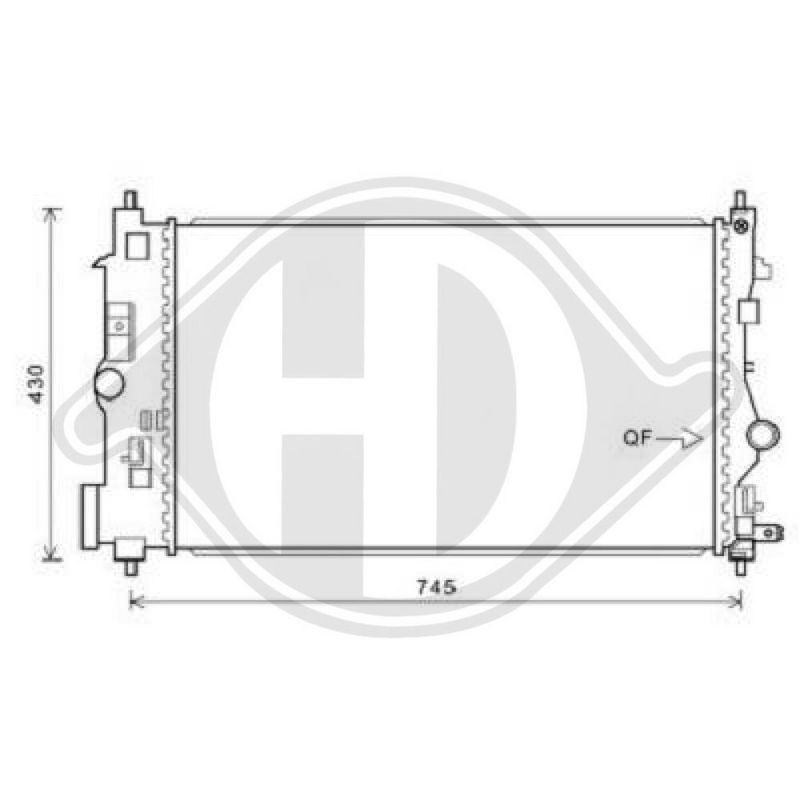 17118675266DR DCM1588 Radiator, engine cooling