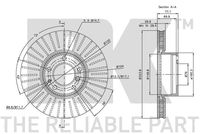 34116757747NK2 34116757747 34 11 6 757 747 6757747 311532 BMW E31 -  Brake Disc