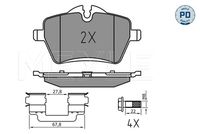 34116778320M2 34116778320 34 11 6 778 320 6778320 025 239 8418/PD MINI R59 -  Brake Pad Set, disc brake